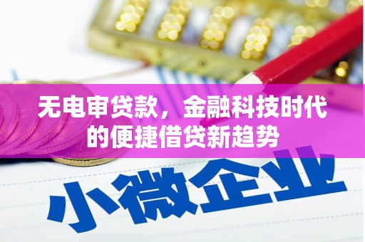 大冶无电审贷款，金融科技时代的便捷借贷新趋势