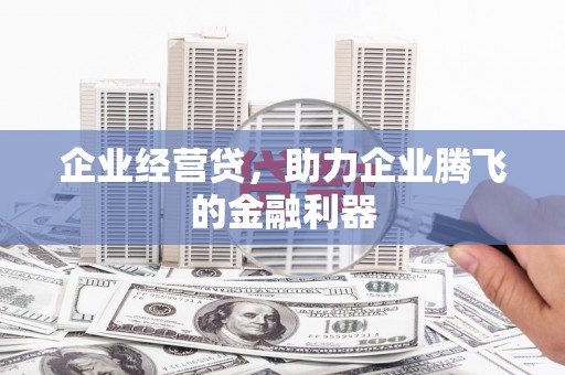大冶企业经营贷，助力企业腾飞的金融利器