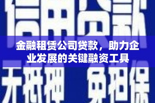 大冶金融租赁公司贷款，助力企业发展的关键融资工具