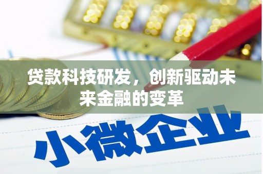 大冶贷款科技研发，创新驱动未来金融的变革
