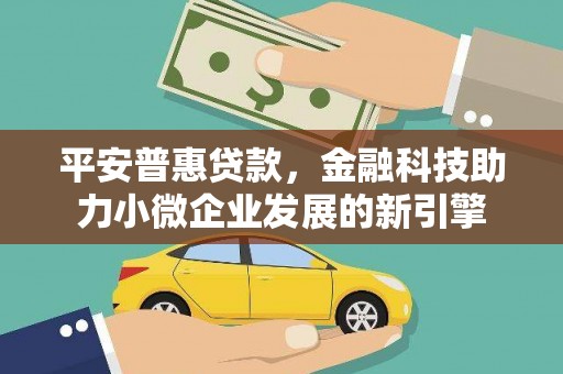 大冶平安普惠贷款，金融科技助力小微企业发展的新引擎