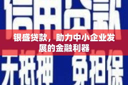 大冶银盛贷款，助力中小企业发展的金融利器