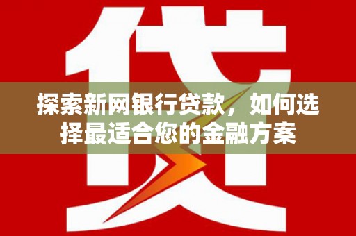 大冶探索新网银行贷款，如何选择最适合您的金融方案