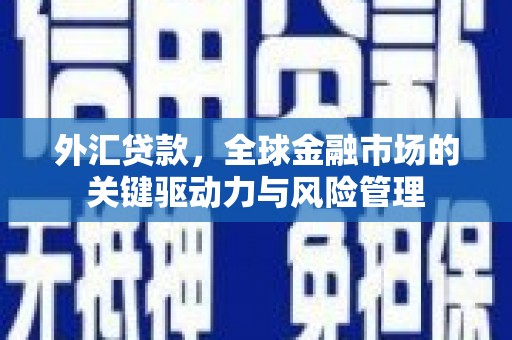 大冶外汇贷款，全球金融市场的关键驱动力与风险管理
