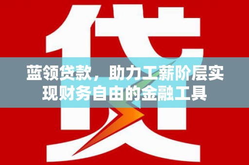 大冶蓝领贷款，助力工薪阶层实现财务自由的金融工具