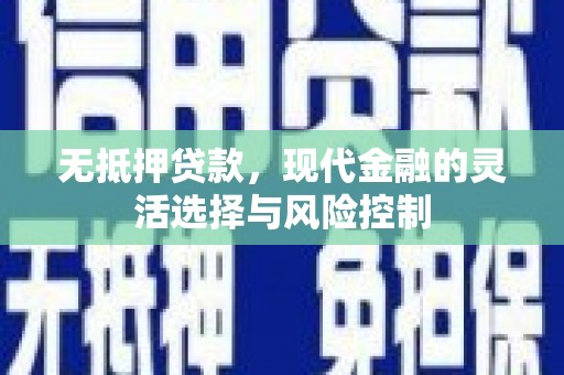 大冶无抵押贷款，现代金融的灵活选择与风险控制