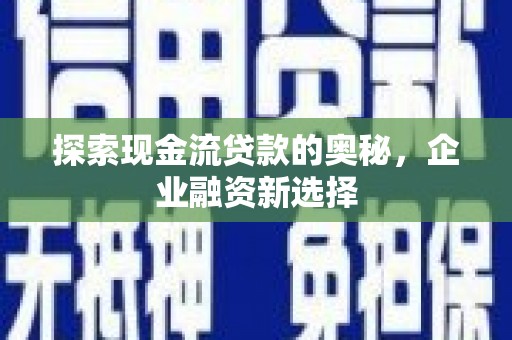 大冶探索现金流贷款的奥秘，企业融资新选择