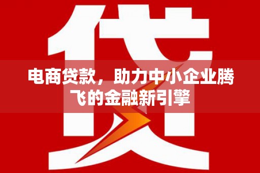 大冶电商贷款，助力中小企业腾飞的金融新引擎