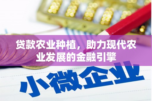 大冶贷款农业种植，助力现代农业发展的金融引擎