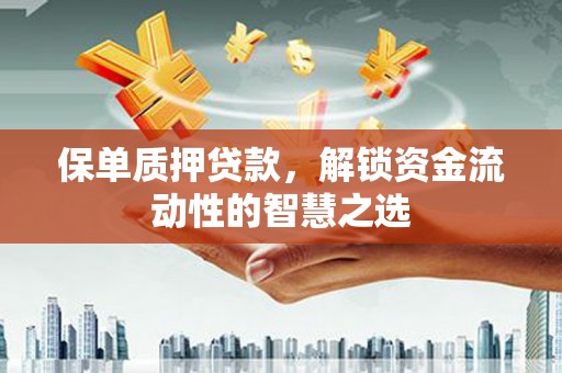 大冶保单质押贷款，解锁资金流动性的智慧之选