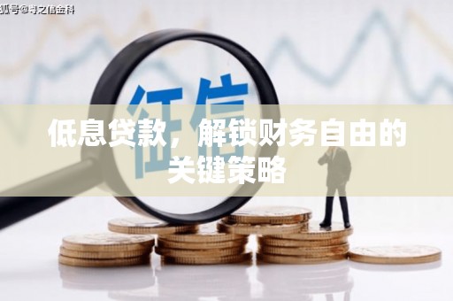 大冶低息贷款，解锁财务自由的关键策略