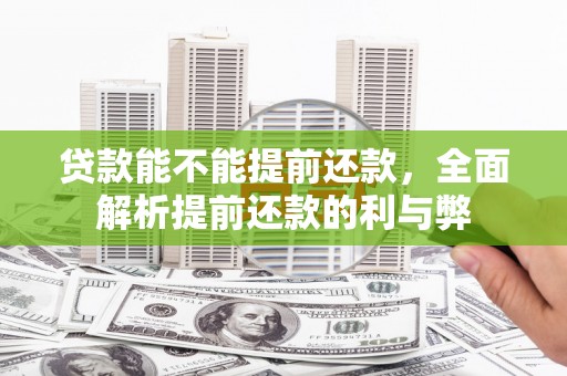 大冶贷款能不能提前还款，全面解析提前还款的利与弊