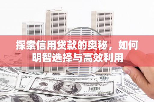 大冶探索信用贷款的奥秘，如何明智选择与高效利用