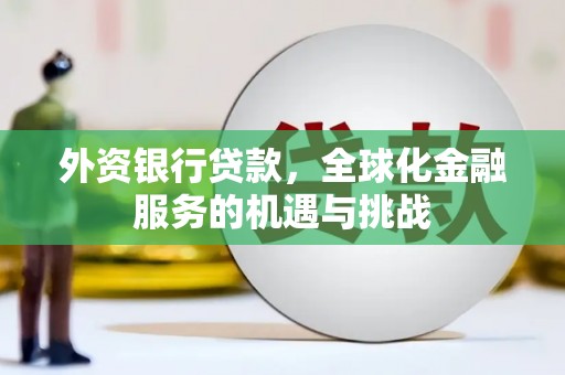 大冶外资银行贷款，全球化金融服务的机遇与挑战
