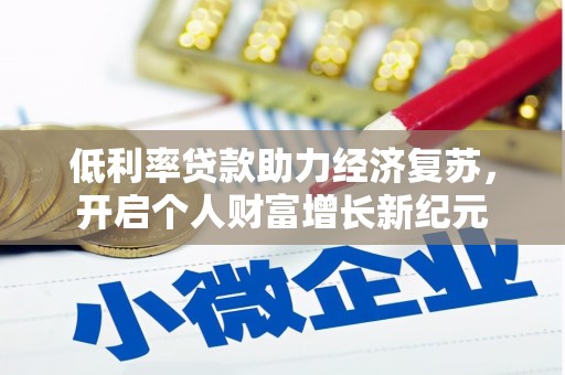 大冶低利率贷款助力经济复苏，开启个人财富增长新纪元